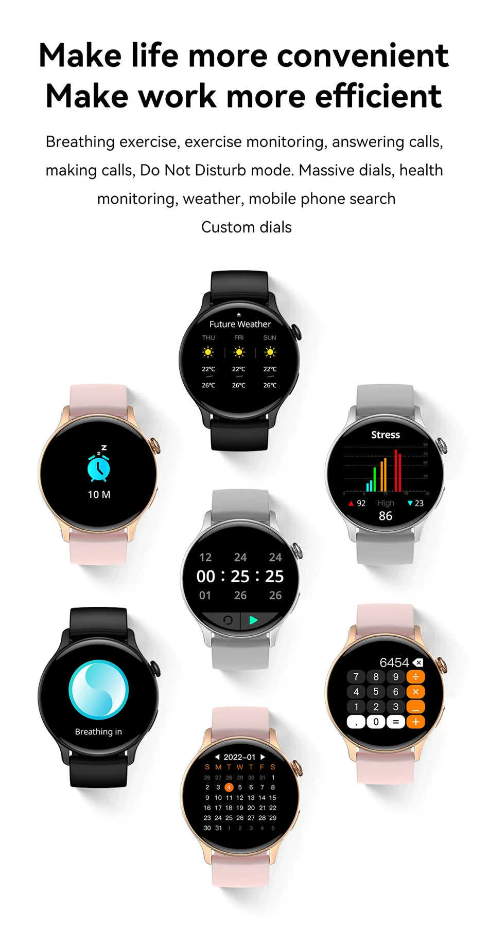 Women’s Smartwatch – Slim Fitness & Health Tracker