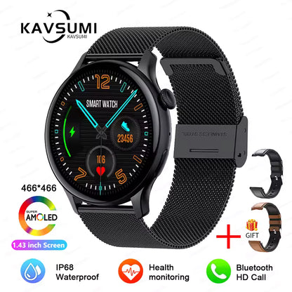 Smartwatch – Slim AMOLED Fitness & Health Tracker