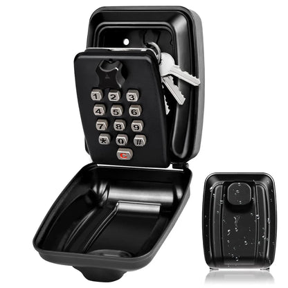 Waterproof Wall-Mounted Key Safe Box – Outdoor Lockable Key Storage with Combination Code