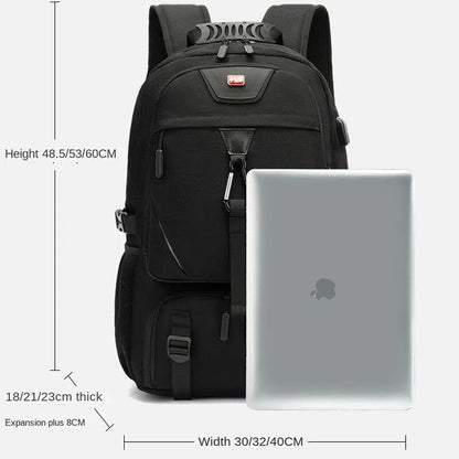 Tech Trek Pro 50-80L – The Ultimate Backpack with USB Charging Port | Durable & Spacious