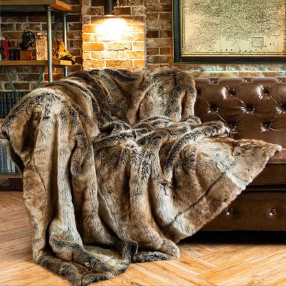Luxurious Mink Faux Fur Throw Blanket – Elegant, Soft & Cozy