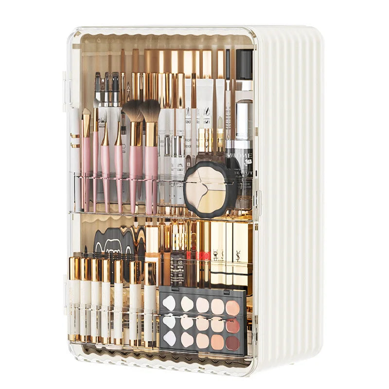 Luxo Luxury Makeup Storage Box – Dust-Proof Cosmetic Organizer with Magnetic Door
