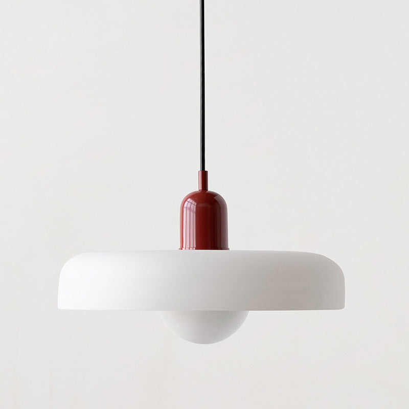 Coloured Glass Pendant Light – Elegant Bauhaus-Style Hanging Lamp for Living Room & Dining Area