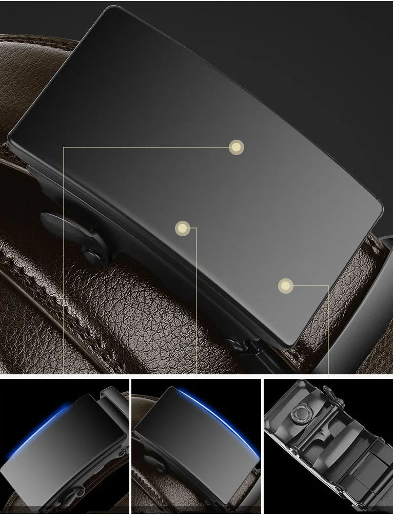 Premium PU Leather Belt – Luxury Automatic Buckle for Men