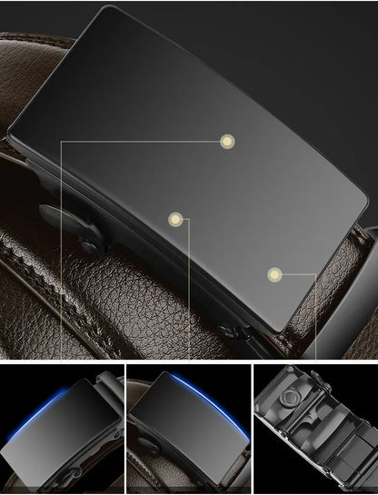 Premium PU Leather Belt – Luxury Automatic Buckle for Men