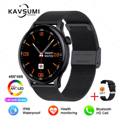 Smartwatch – Slim AMOLED Fitness & Health Tracker