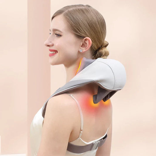 TheraRelief™ Heated Neck & Shoulder Massager – Deep Tissue Pain Relief Anywhere