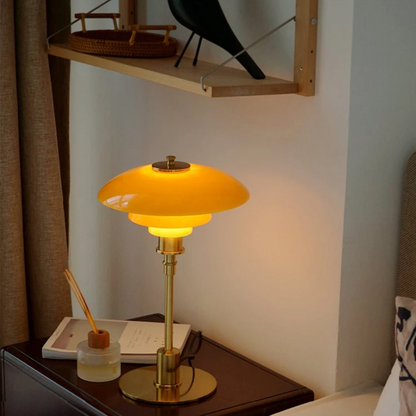Scandinavian Dimmable Table Lamp – Modern Danish Designer Iron & Glass Lamp