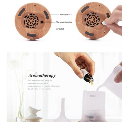 AromaBurst 3D Glass Essential Oil Diffuser with LED Lights