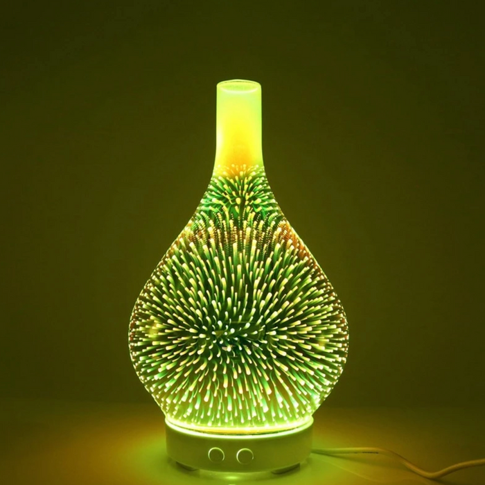 AromaBurst 3D Glass Essential Oil Diffuser with LED Lights
