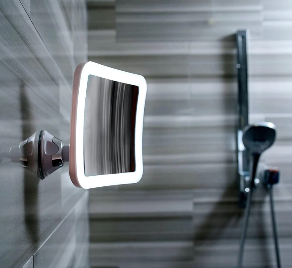GlowView 10X Lighted Magnifying Mirror with LED & Suction Mount – Portable Makeup Mirror