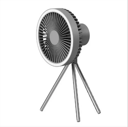 Rechargeable Camping Fan with LED Light & Powerbank
