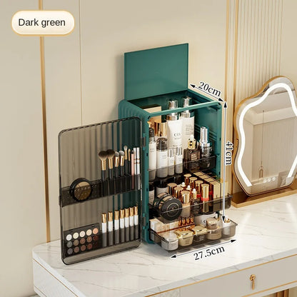 Luxo Luxury Makeup Storage Box – Dust-Proof Cosmetic Organizer with Magnetic Door