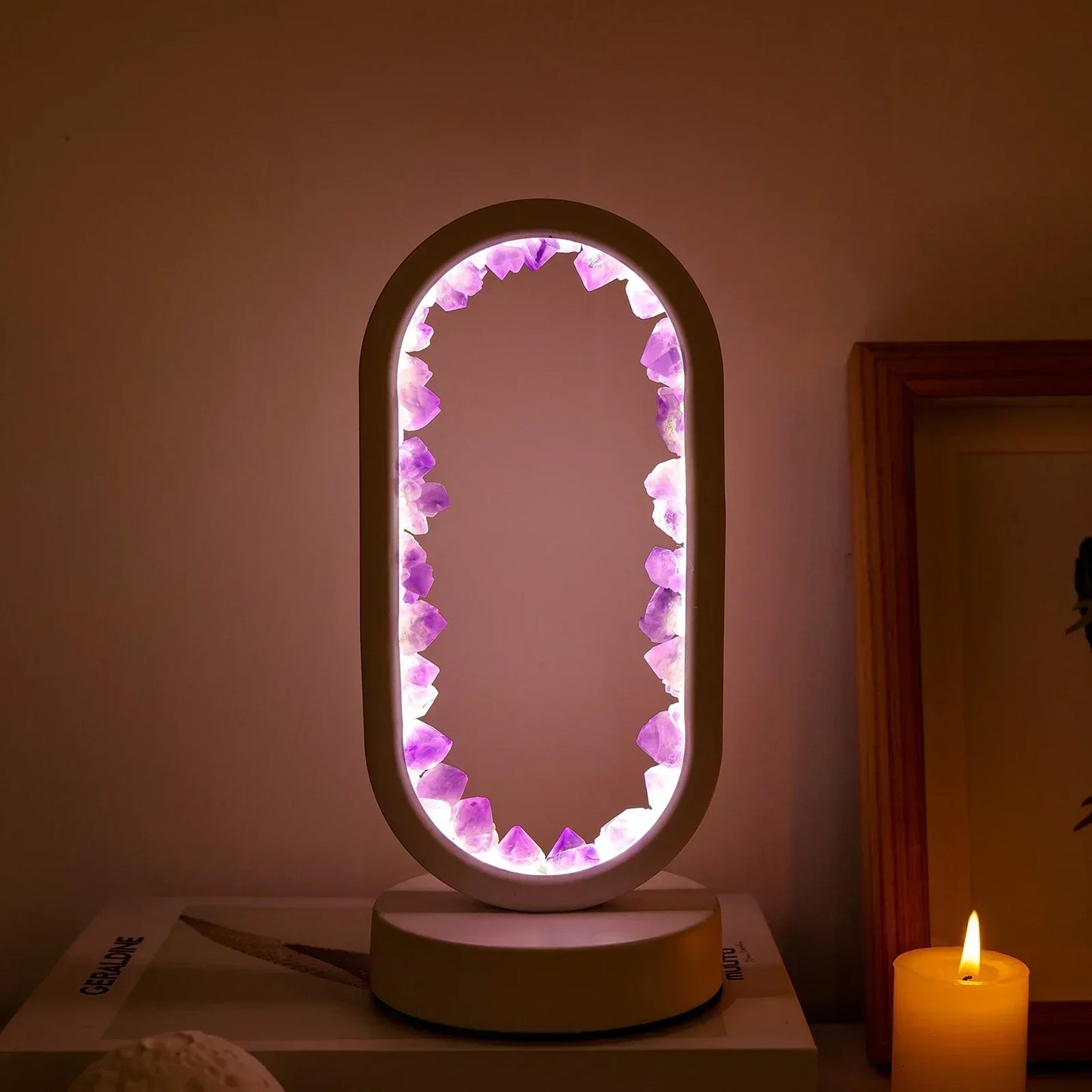 AuraStone | Natural Calming Amethyst Serenity Lamp