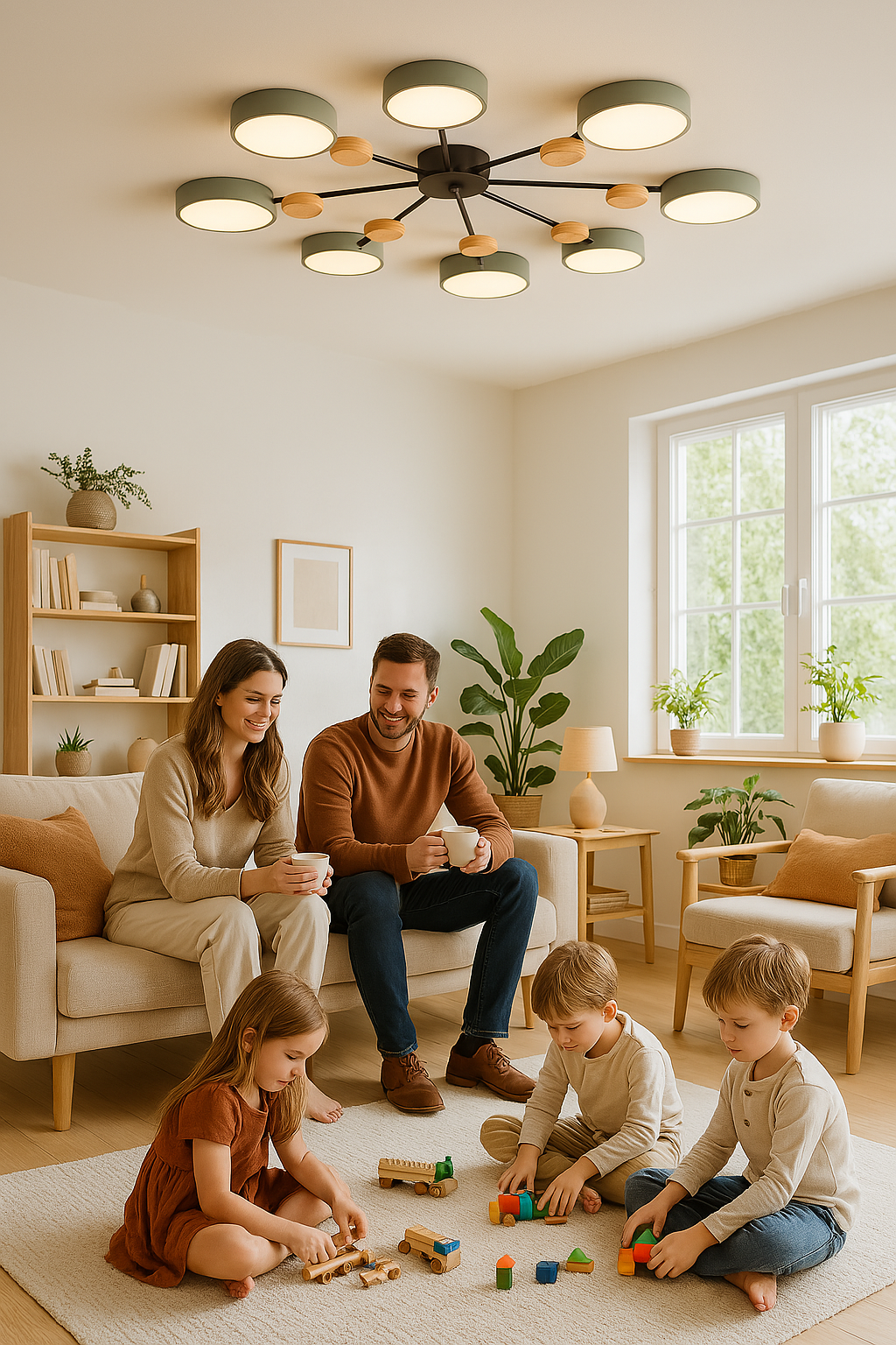 Scandinavian LED Ceiling Light – Modern Branch Design with Warm White Illumination & Energy Efficient Technology