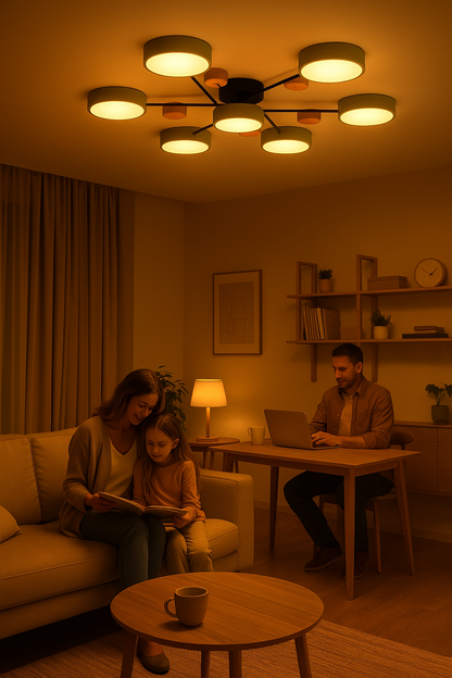 Scandinavian LED Ceiling Light – Modern Branch Design with Warm White Illumination & Energy Efficient Technology