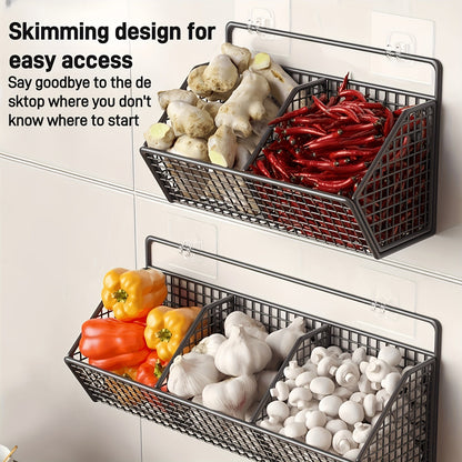 StorGrid – Modern Wall-Mounted Wire Storage Basket for Kitchen Organization