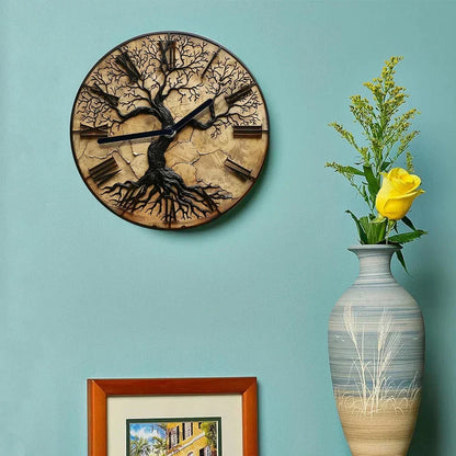 Arboria Wooden Wall Clock – Handmade Eco-Friendly Tree of Life Rustic Clock (20cm & 30cm)