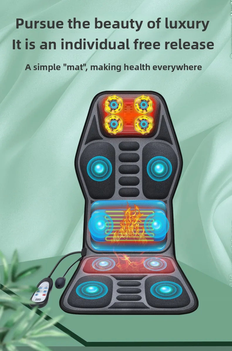 Full Body Shiatsu Back Massager with Heat – Deep Kneading Seat Cushion