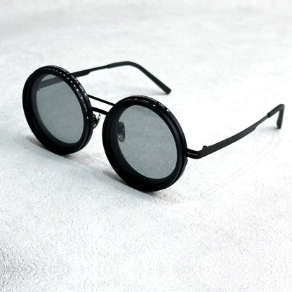 Unisex Round Polarized Sunglasses – Adjustable Light Reduction – Premium Metal Frame