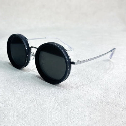 Unisex Round Polarized Sunglasses – Adjustable Light Reduction – Premium Metal Frame