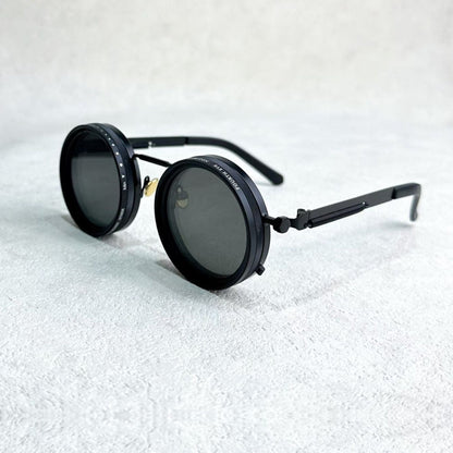 Unisex Round Polarized Sunglasses – Adjustable Light Reduction – Premium Metal Frame
