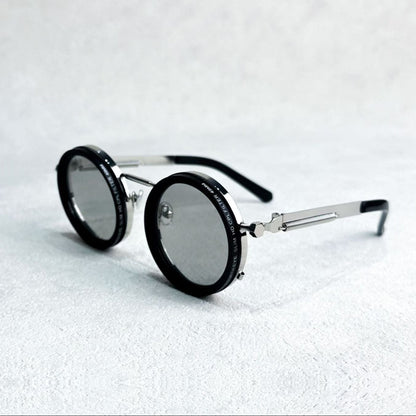 Unisex Round Polarized Sunglasses – Adjustable Light Reduction – Premium Metal Frame