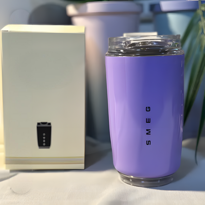 LuxeTherm Elegant Stainless Steel Thermal Travel Mug – 240ml Insulated Reusable Cup for Hot & Cold Drinks