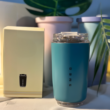LuxeTherm Elegant Stainless Steel Thermal Travel Mug – 240ml Insulated Reusable Cup for Hot & Cold Drinks