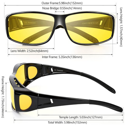 Jeremy Night Vision Polarised Driving Glasses – Anti-Glare Glasses for Safer Night Driving
