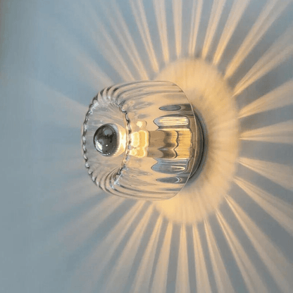 Scandinavian Bauhaus Wall Light – Nordic Glass & Metal Sconce for Modern Interiors