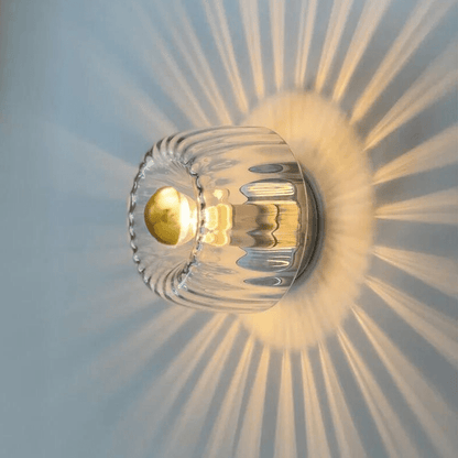 Scandinavian Bauhaus Wall Light – Nordic Glass & Metal Sconce for Modern Interiors