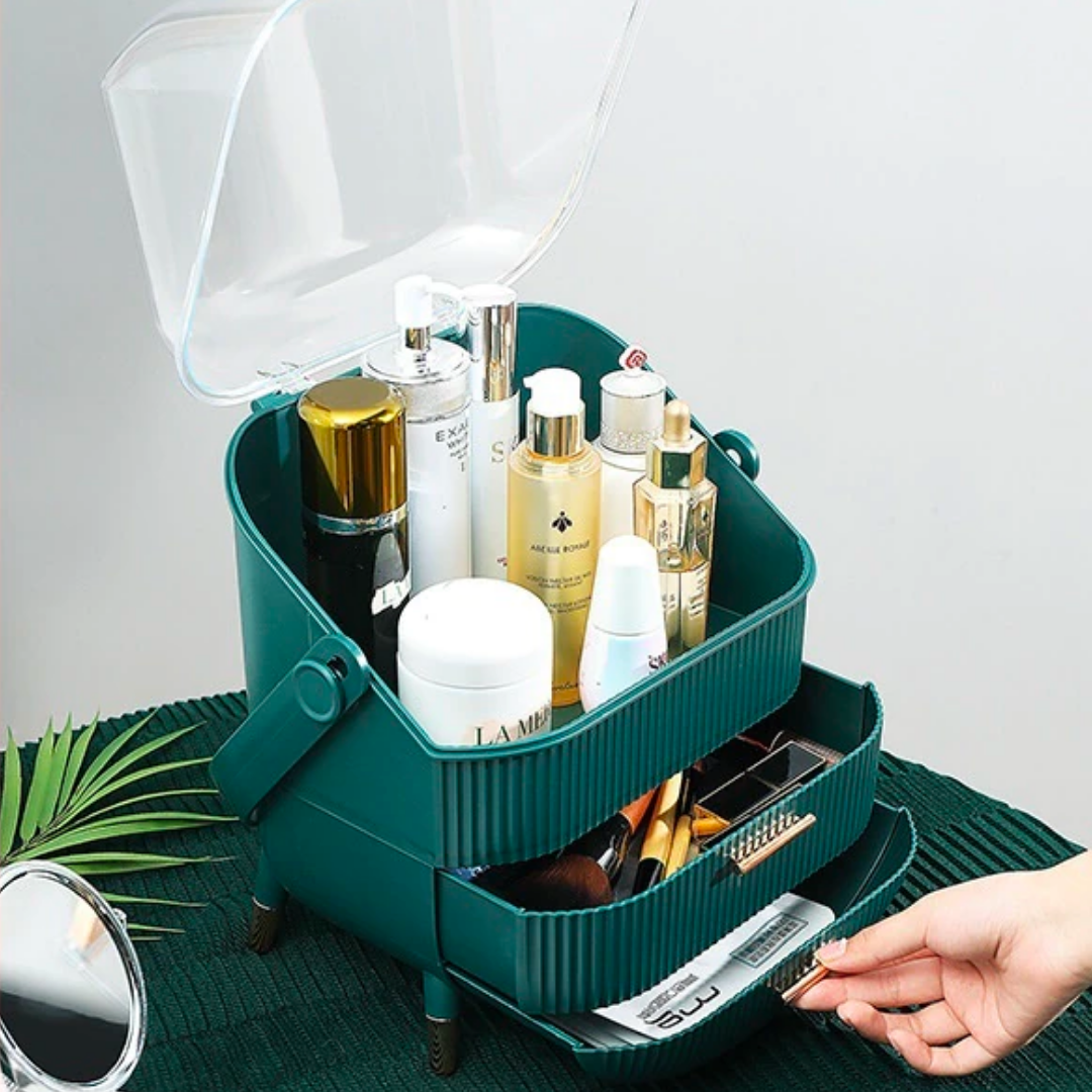 Elegant Makeup Organizer – Stylish Cosmetic Storage with Compartments