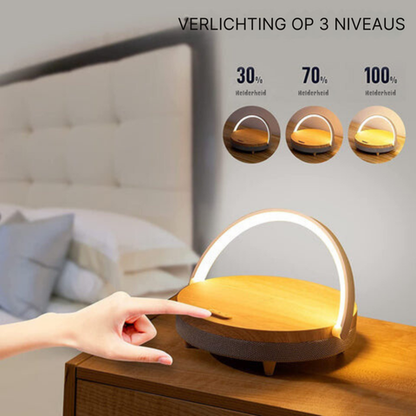 3-in-1 LED Lamp, Bluetooth Speaker & Wireless Charger | Smart Desk Light