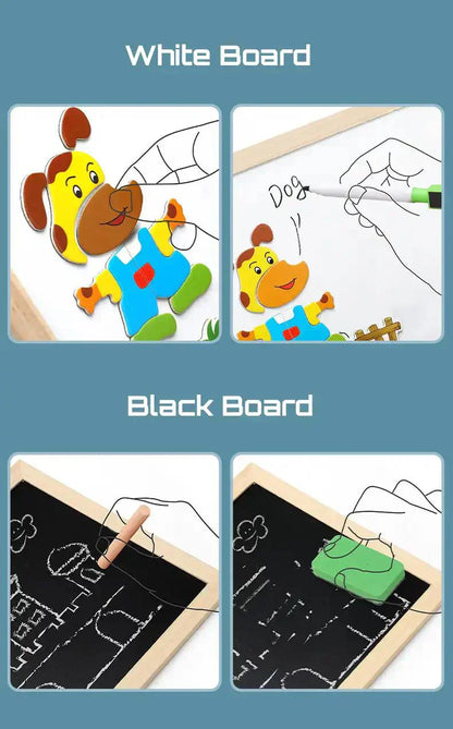 2-in-1 Montessori Drawing Board – Creative Learning & Reusable Kids Drawing Toy