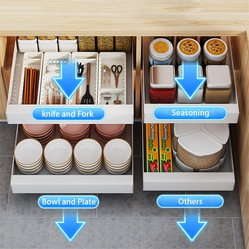 Lina Pull-Out Kitchen Cabinet Organiser – Space-Saving Sliding Pantry Storage Rack