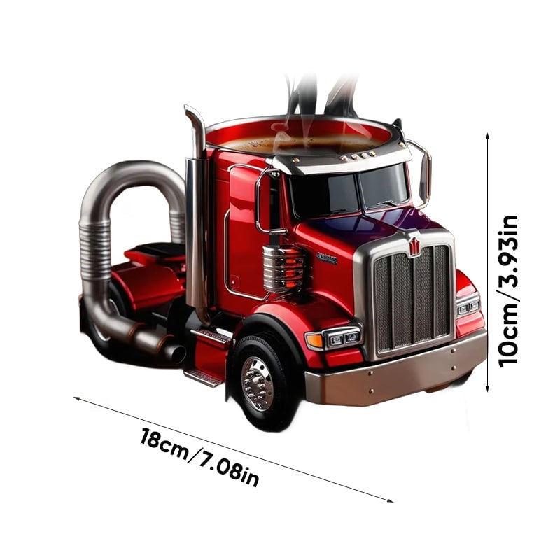 Luxury Ceramic Truck Coffee Mug – Handcrafted Driver Gift | 12–16oz in 6 Colours