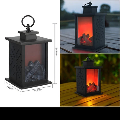 RadiantFlame LED Lantern – Realistic Flame Table Lamp for Cozy Ambient Lighting