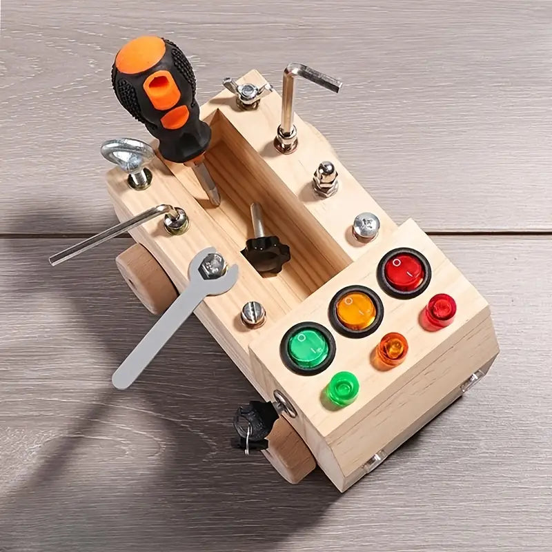 Montessori Busy Board – Interdraft Wooden Learning Toy for Fine Motor ...