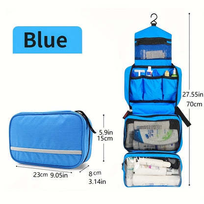 Compact Hanging Toiletry Organizer – Travel Bathroom Storage Bag