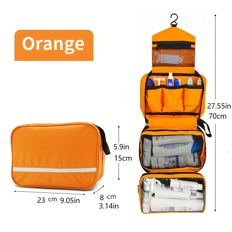 Compact Hanging Toiletry Organizer – Travel Bathroom Storage Bag