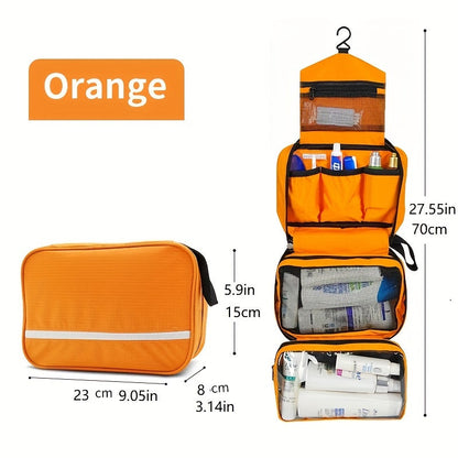 Compact Hanging Toiletry Organizer – Travel Bathroom Storage Bag
