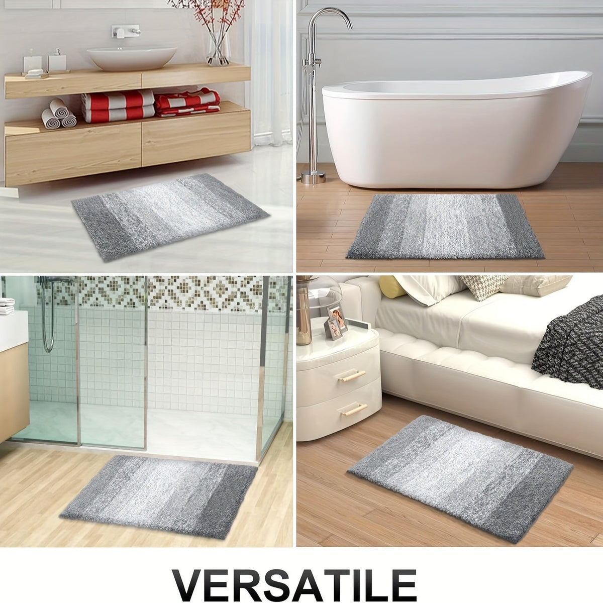 Luxury Microfiber Bath Mat – Ultra Soft, Non-Slip & Washable Comfort for Bathroom Floors