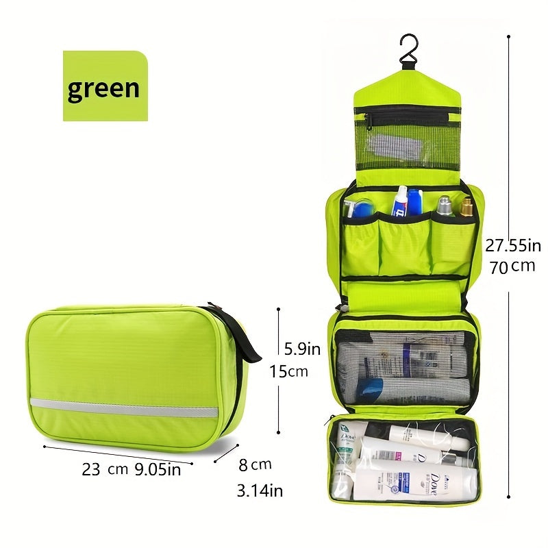 Compact Hanging Toiletry Organizer – Travel Bathroom Storage Bag