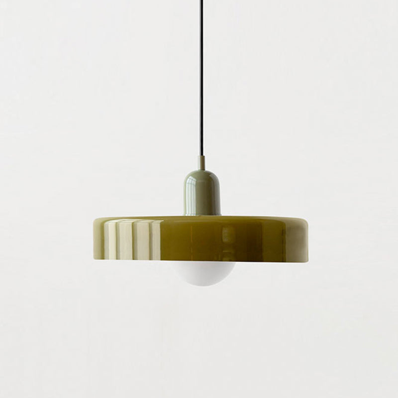 Coloured Glass Pendant Light – Elegant Bauhaus-Style Hanging Lamp for Living Room & Dining Area