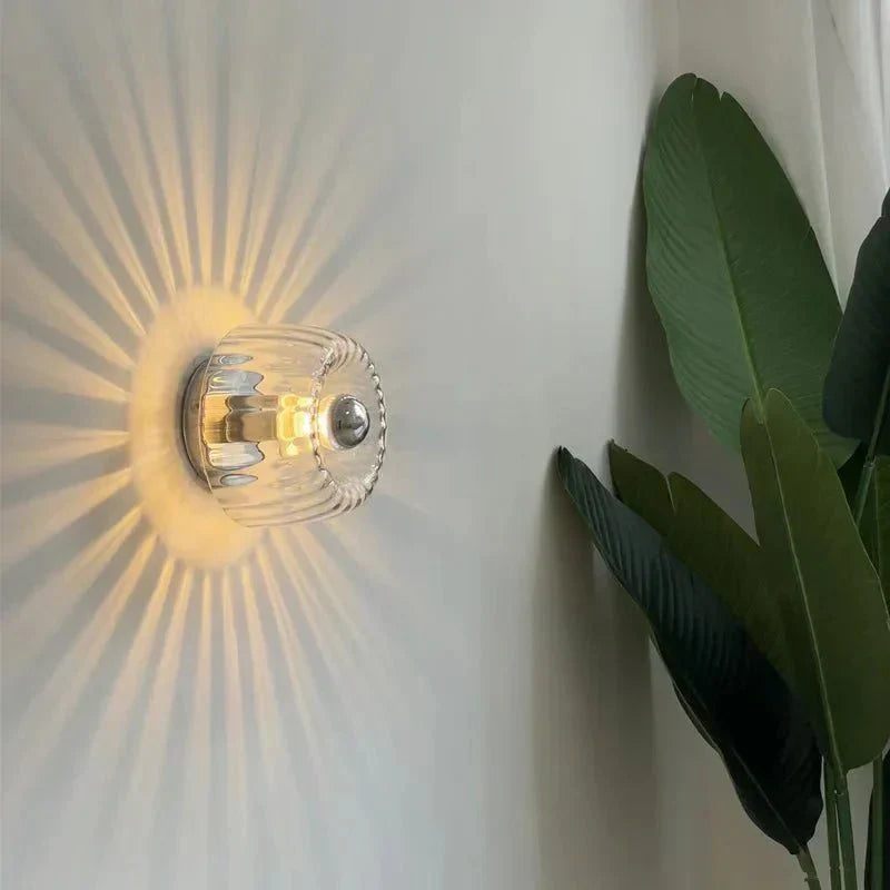 Scandinavian Bauhaus Wall Light – Nordic Glass & Metal Sconce for Modern Interiors