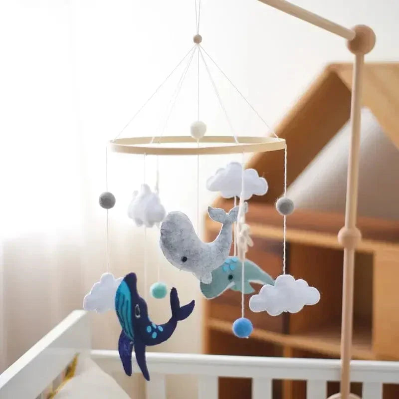 SkyWhirl –  Soothing Wooden Baby Mobile Without Battery | for Baby