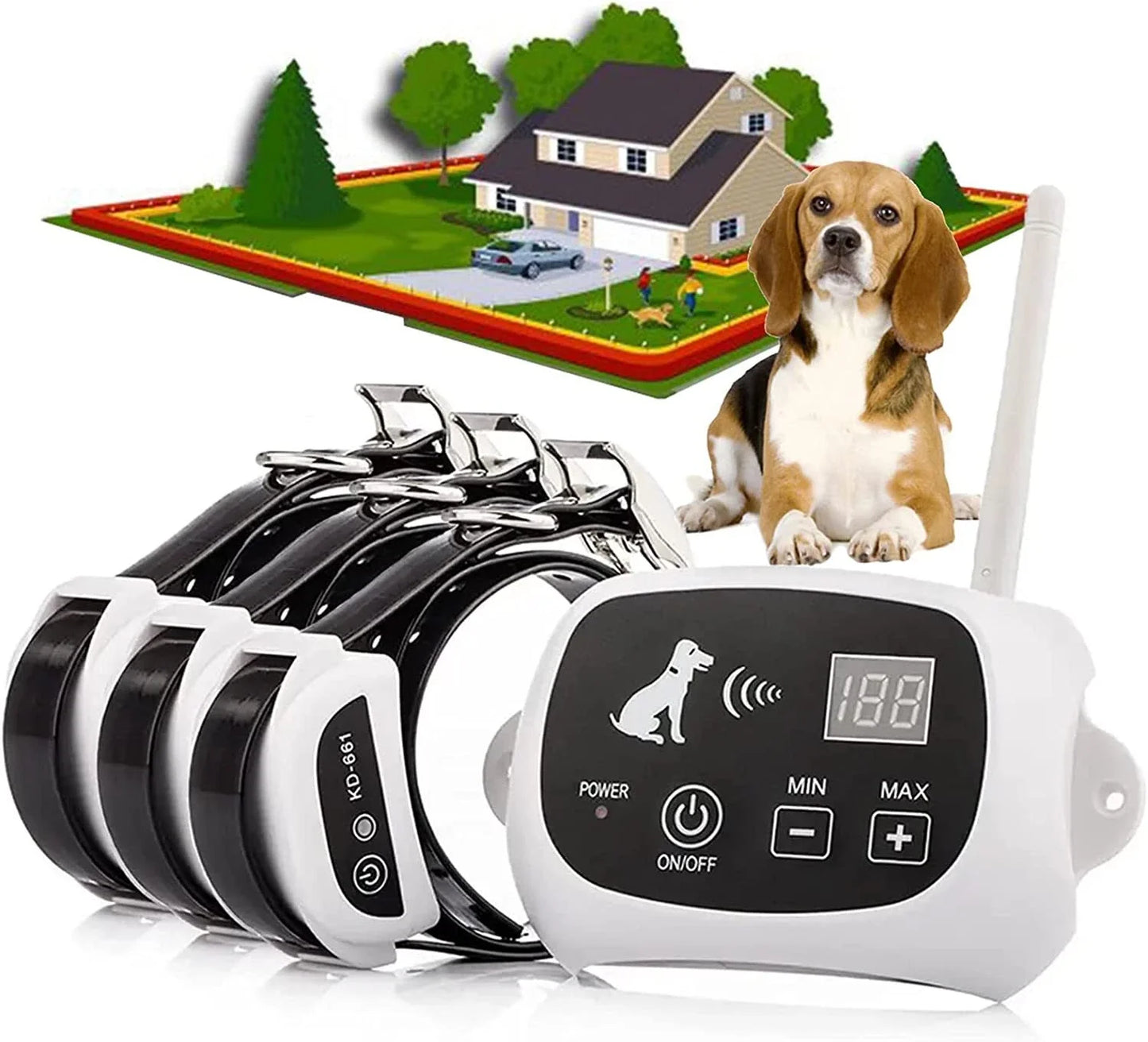 HaloGuard Wireless Dog Fence with Training Mode – Safe Boundary System for Small & Large Dogs