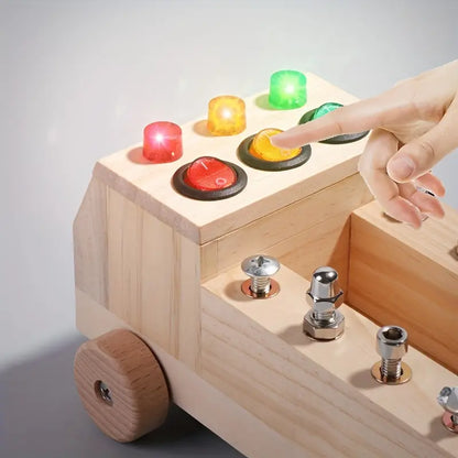 Montessori Busy Board – Interdraft Wooden Learning Toy for Fine Motor Skills & Cognitive Development (Ages 3–12)