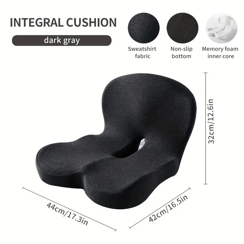 Ultimate Comfort Memory Foam Backrest Cushion - Soft Support for Buttocks and Waist